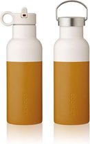Duurzame Luxe RVS Dubbelwandige Thermosfles Drinkbeker Waterfles 500 ml Neo Mustard Sandy Mix | Liewood