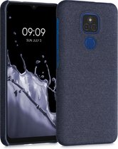 kwmobile hoesje voor Motorola Moto G9 Play / Moto E7 Plus - beschermhoes van stof - donkerblauw