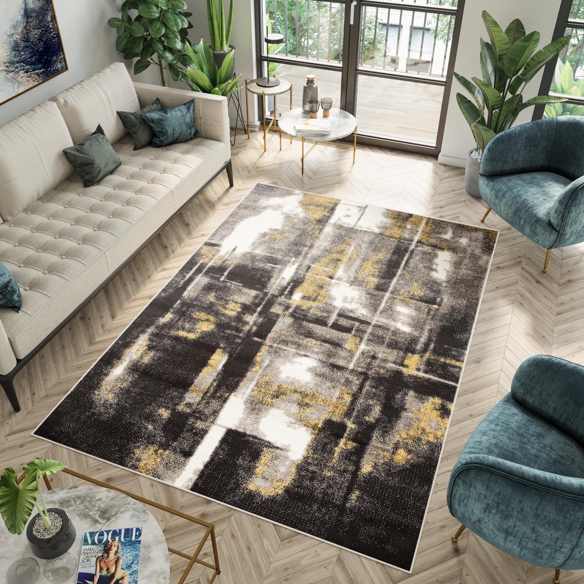 Tapiso Fiesta Vloerkleed Slaapkamer Woonkamer Tapijt Maat- 133x190