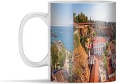 Mok - Panorama van de oude haven in de stad Antalya in Turkije - 350 ml - Beker