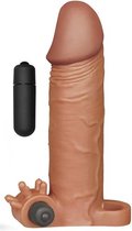 LOVETOY - Penis Sleeve With Vibration Add 2 Pleasure X Tender Brown