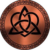 Celtic Tree - Wandcirkel Aluminium - Symbool voor Liefde en Vriendschap - rond 30cm - Zwart - Rosé - Pagan - Heidens - Keltisch - Magisch - Muurcirkel - Wanddeco - Dibond