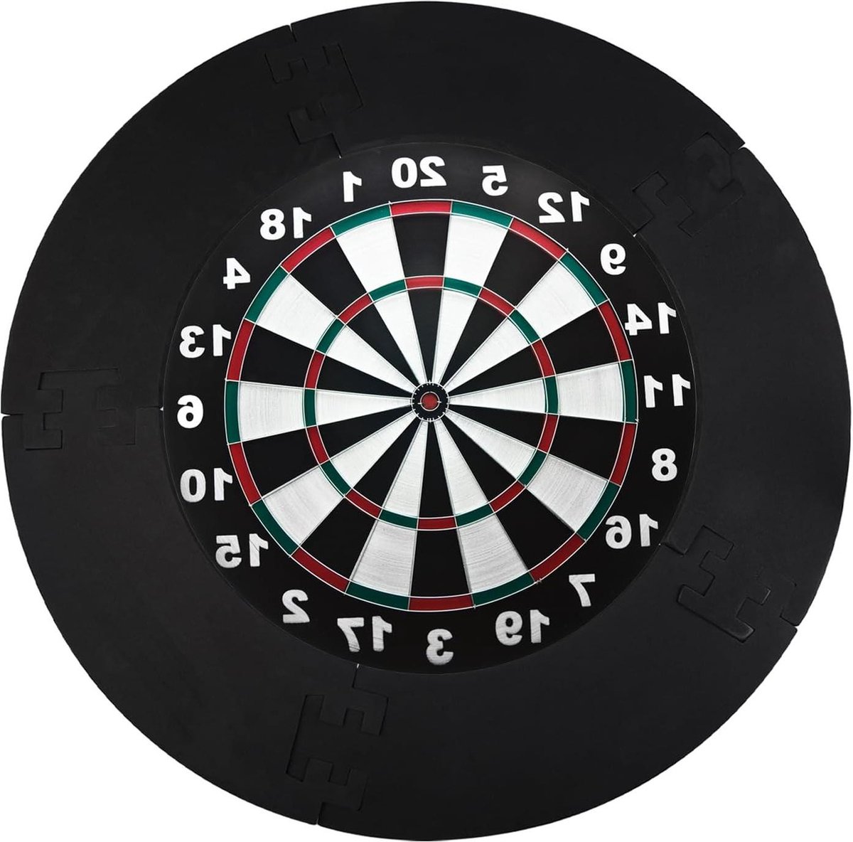 Dart Catchring Surround - 5-delige beschermring voor dartbord - Garage wandbescherming - Zwart 44 x 13 x 2 cm