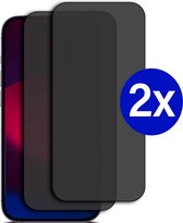 Double Pack - Screenprotector geschikt voor iPhone 16 - Privacy - Tempered Glass - Beschermglas - Glas - 2x Screenprotector - Privacy screenprotector