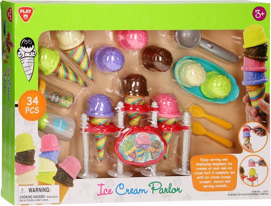 Playgo Ice cream set 34 pieces. Jeux bol