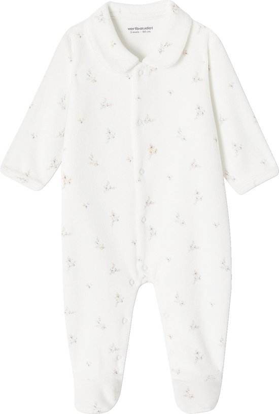 Vertbaudet Lot de 2 pyjamas mixtes velours ouverture naissance