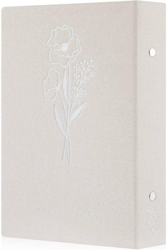 Lanpn Lino Album Fotografico 10x15 300 Tasche, OUR MEMORIES Biancheria Porta Foto Album Portafoto Orizzontali Tascabile Tasca (Beige