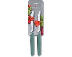 Victorinox Swiss Modern - Tomatenmes - 11cm - 2-delig - RVS - Saliegroen
