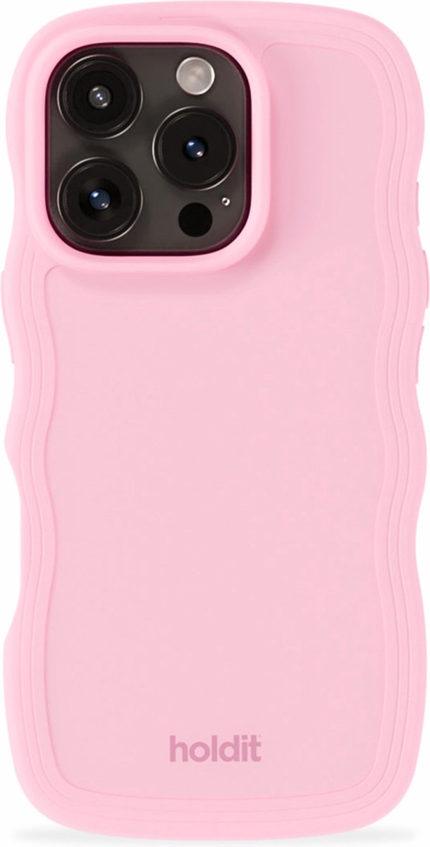 Holdit Wavy Case geschikt voor Apple iPhone 16 Pro - Pink