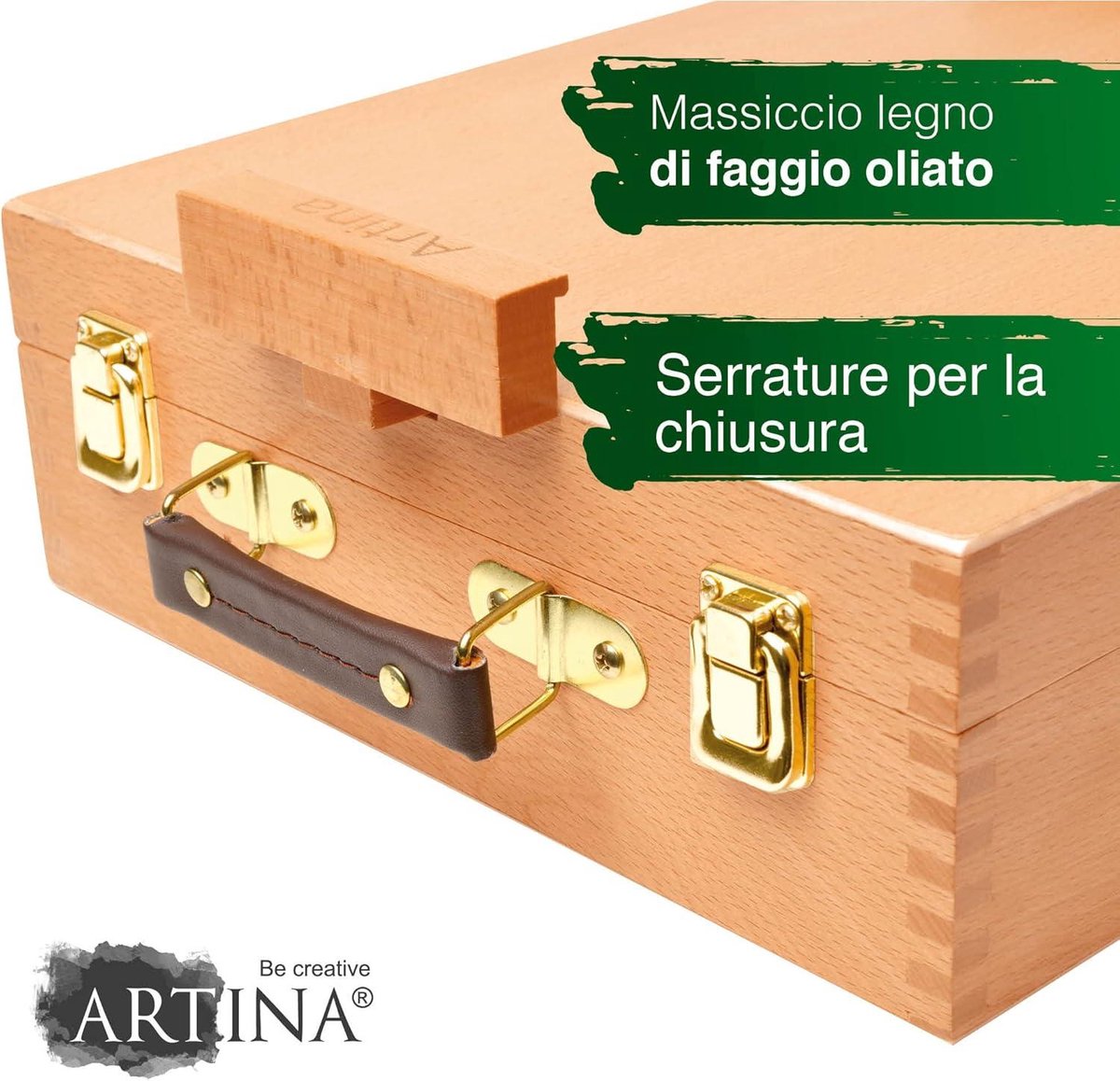 Artina Kofferezel Colmar Schetsbord - Houten Tekenbord met Lade voor