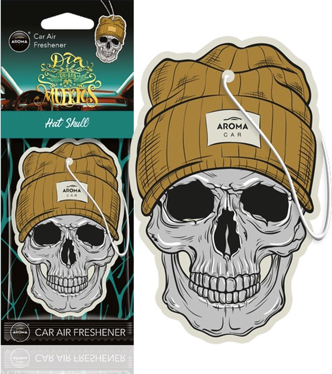 AROMA CAR AROMA Dia de los Muertos Auto Luchtverfrisser Stoere Schedel - Hat Skull