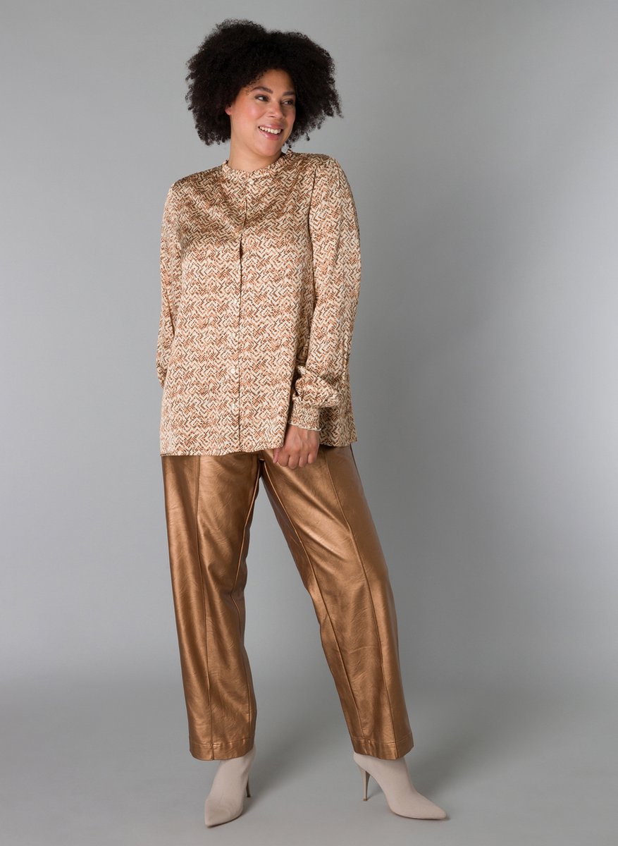 YESTA Sadah Tops - Light Sand/Multi Col - maat X-0(44)