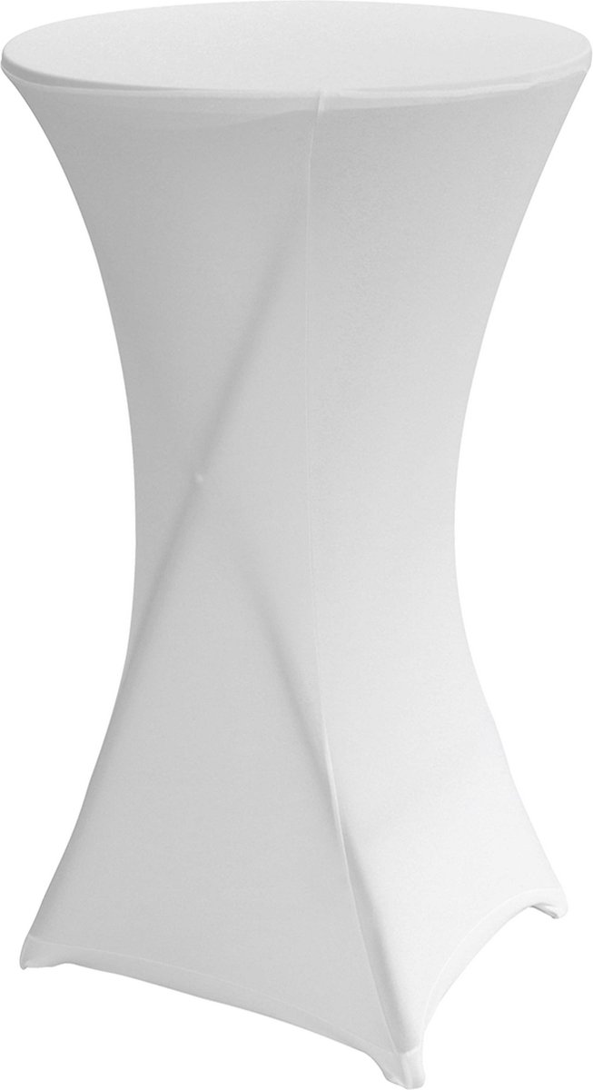 Oviala - Witte hoes voor een mini statafel van 110x60 cm - STRETCH