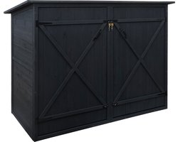 1-fietsgarage MCW-H60, fietsbox gereedschapshok, MVG afsluitbaar 152x184x98cm ~ antraciet