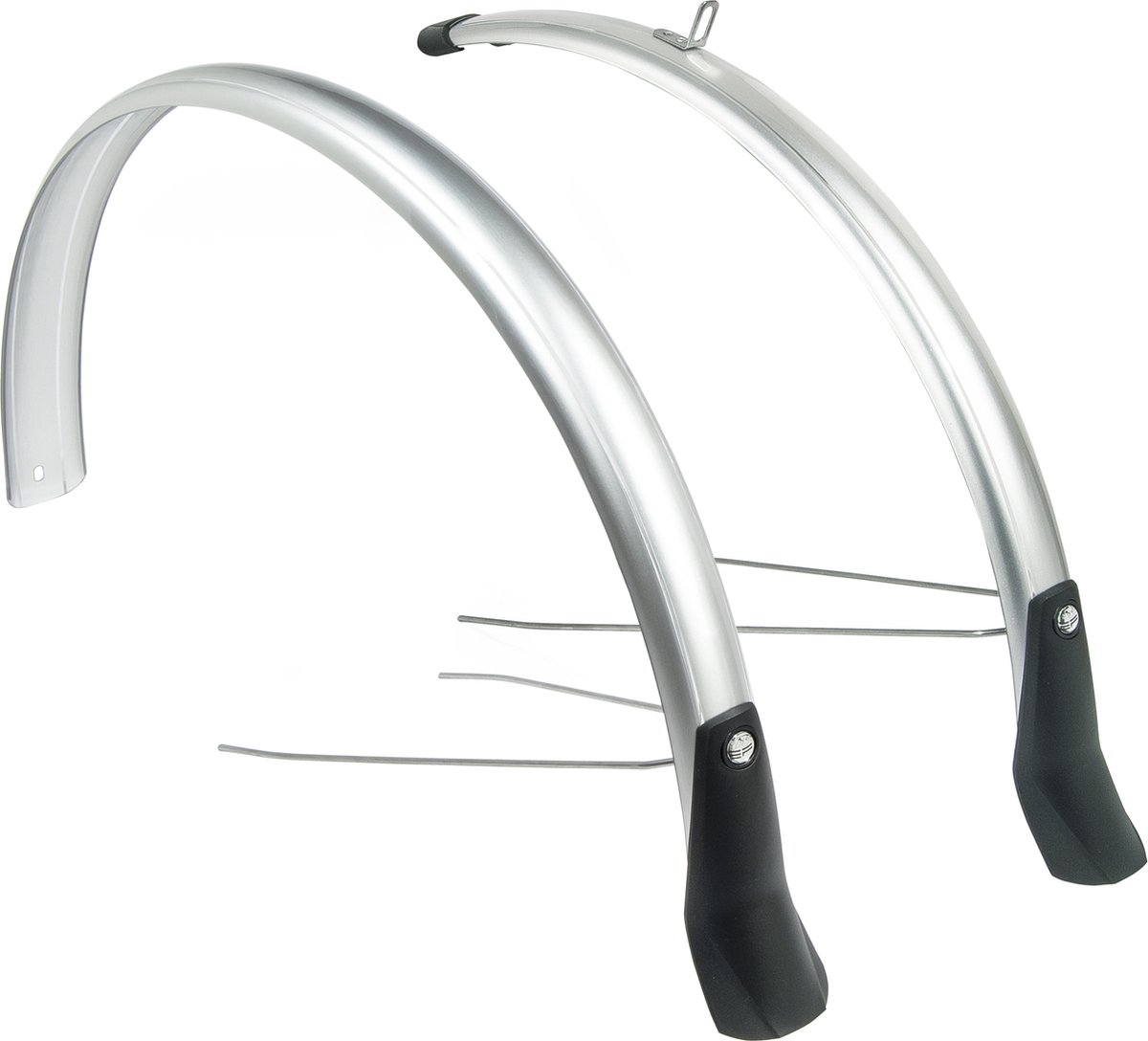 Eurofender Snello spatbordset 28" x 46 mm - Zilver