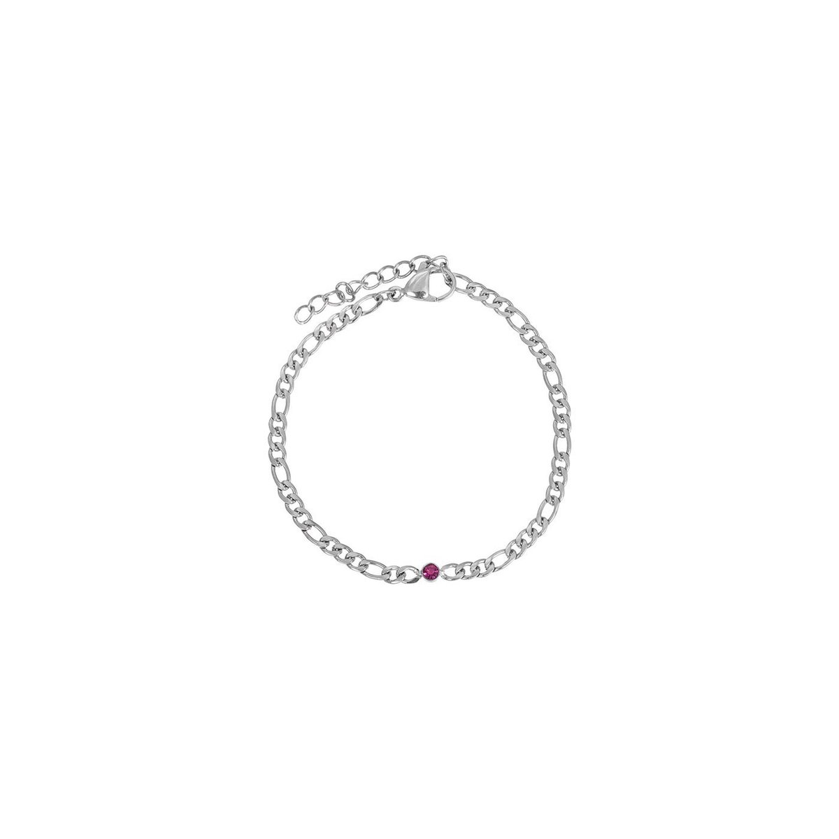 iXXXi Jewelry-Memories Fuchsia-Zilverkleurig-Dames Armband