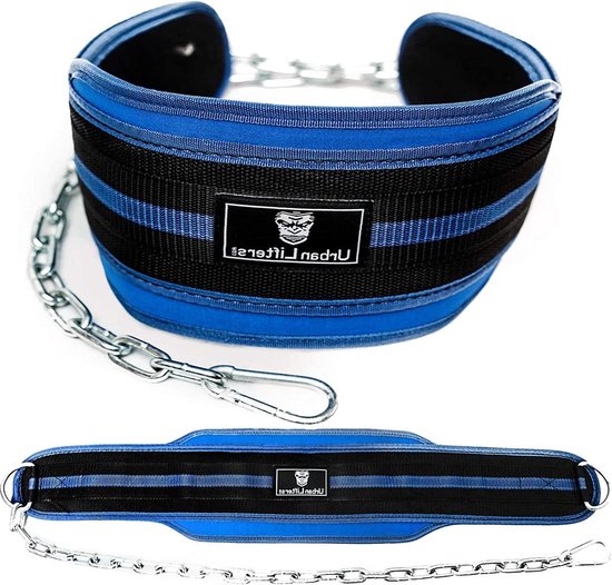 Urban Lifters Dipping Belt with 81cm extended length heavy duty steel chain. Extra thick 6 inch back support. Weight & Pull Up Belt perfect for pull-ups, dips, weightlifting and powerlifting