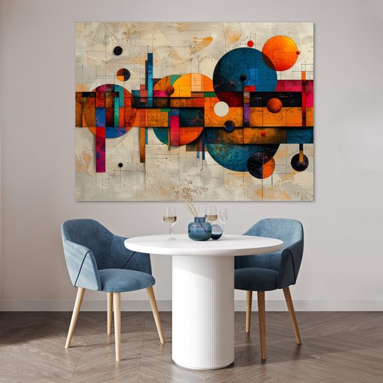 Affiche 160x120 cm - Art - Coloré - Moderne - Formes - Posters - Décoration chambre - Décoration murale salon - Décoration murale chambre XXL