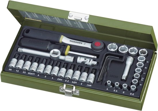 PROXXON 23080 Ratschenkasten 36tlg. Nüsse Bits Knarre Antrieb 6,3mm 1/4 NEU | eBay