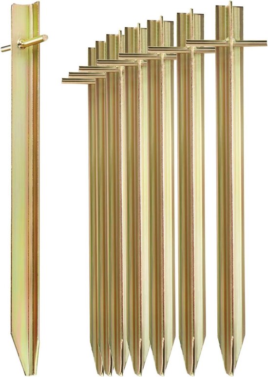 CO-FOURu00ae 12x Tent Pegs Heavy Duty Ade Of Steel - Long And Robust Pegs For Caping And Outdoor