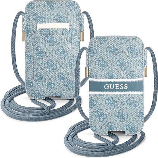 Sac à main Guess 6.1 bleu hardcase 4G Stripe