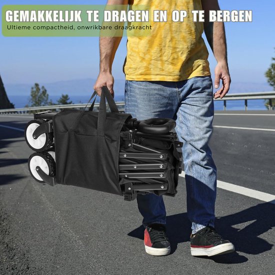 Opvouwbare kar met grote capaciteit en all-terrain wielen voor buiten van Mac Sports — afbeelding 5