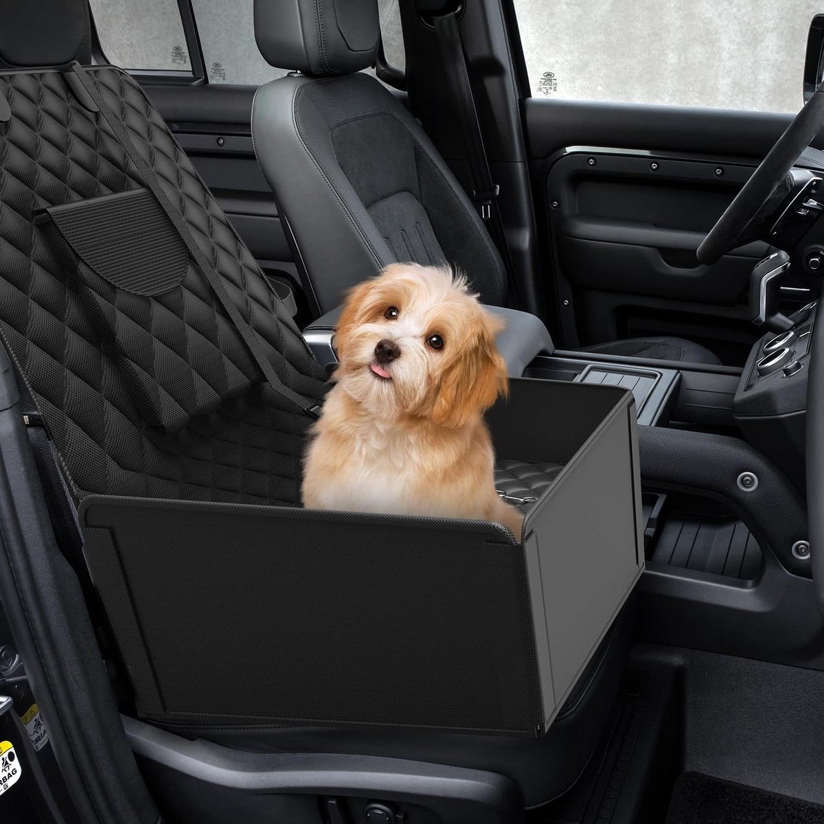 Robuuste hondenautostoel vezelstof zijwanden kleine middelgrote honden waterdichte voorstoelen SUV's hondenmand auto