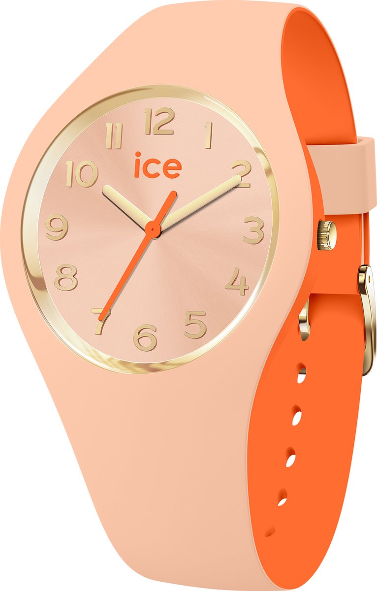 Ice Watch ICE duo chic - Peach fuzz 023277 Horloge - Siliconen - Oranje - Ø 34 mm