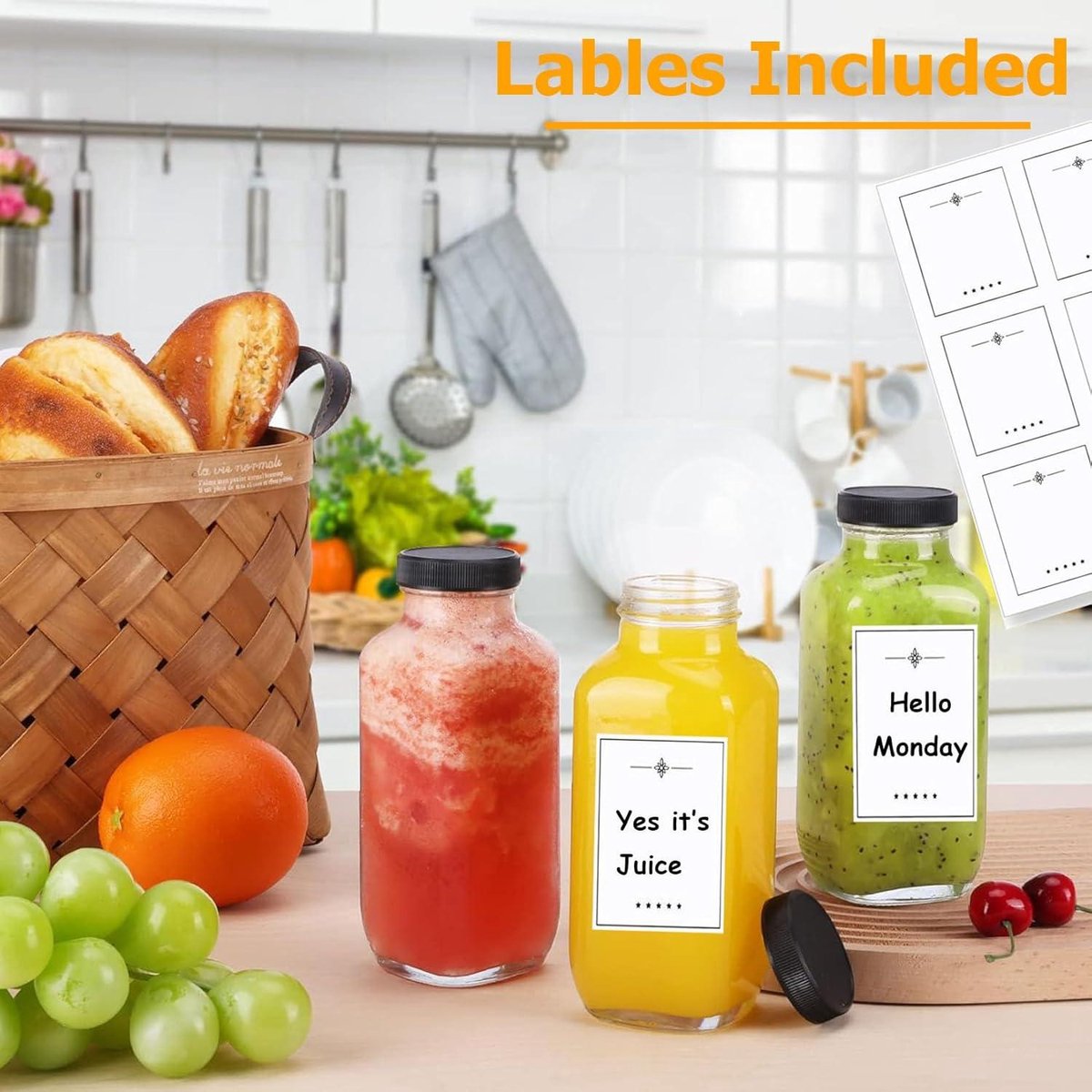 48 Glazen flessen 100ml met beugelsluiting herbruikbare glazen flesjes om te vullen, beugelfles, glass bottle drinkfles water fles sapfles met beugelsluiting oliefles fermentatie pot