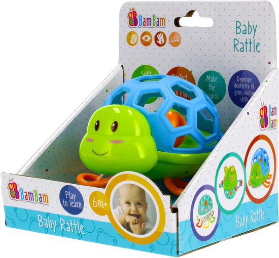 Bam Bam - Zachte rammelaar SCHILDPAD, educatief speelgoed voor vanaf 6 maanden van Bam bam — afbeelding 4