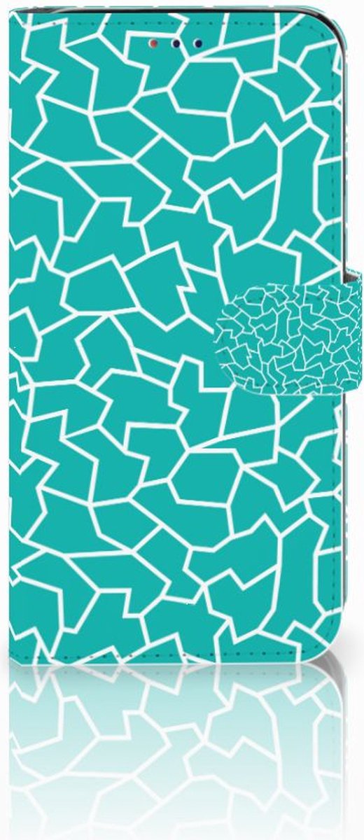 Book Case voor Samsung Galaxy A10 Hoesje Cracks Blue
