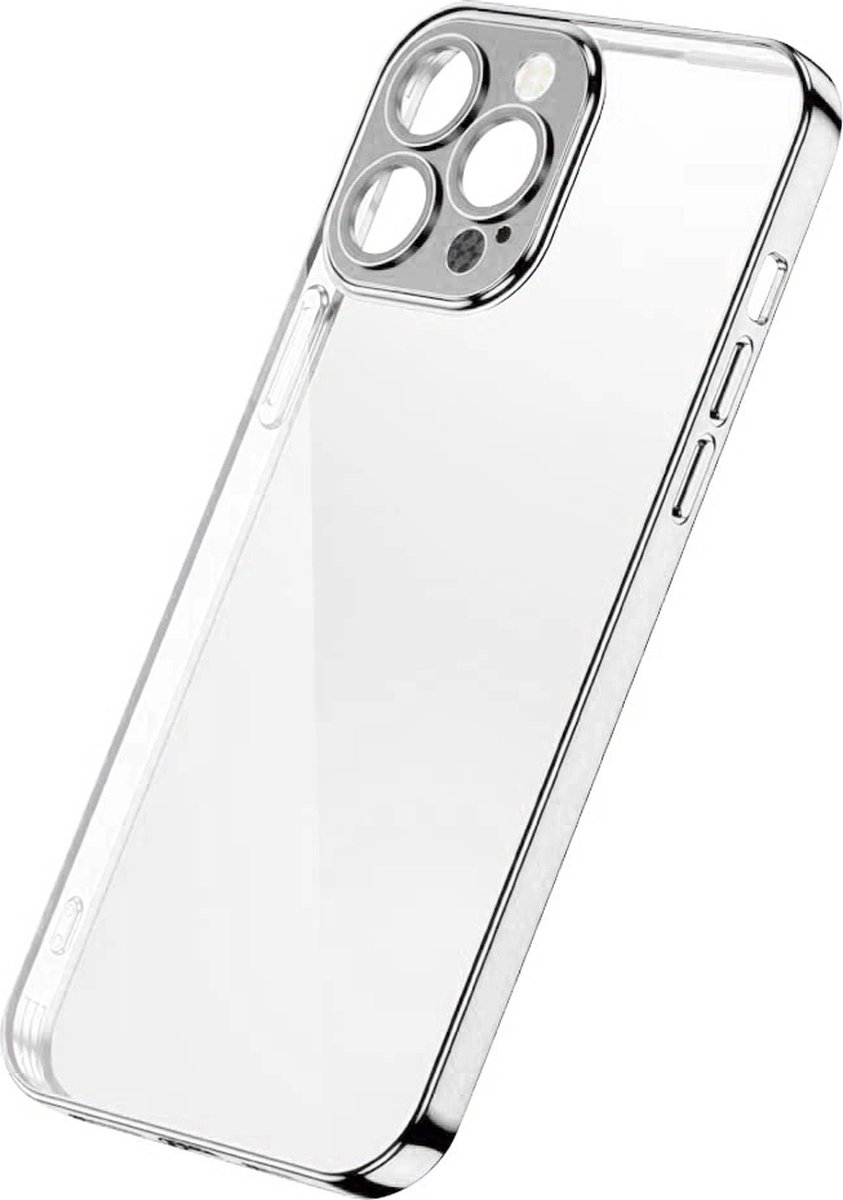 Joyroom - Chery - Mirror Case cover voor iPhone - 13 - Pro - behuizing - met - metalen - frame - zilver - (JR-BP908 - zilver)