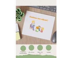 Akyol - dankbaar voor mijn juf Muismat - Juf - leraressen - verjaardag - cadeautje voor juf - juf artikelen - kado - geschenk - gift - verjaardagscadeau - juffendag - 23 bij 19 cm