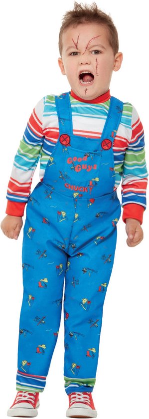 Smiffys Kinder Kostuum Kids tm 4 jaar Chucky Blauw bol