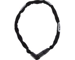 ABUS Steel-O-Chain 5805C kettingslot met cijferslot - 5 mm dikke stalen ketting - 75 cm - zwart - veiligheidsniveau 4 kettingslot