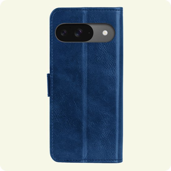 Étui pour Google Pixel 9 Case Book Case Cover Wallet Cover avec 2x protecteur d'écran - Étui pour Google Pixel 9 Case Bookcase Cover - Bleu foncé