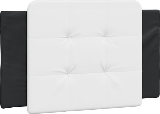 vidaXL - Bedframe - met - LED - zonder - matras - "Zadar" - zwart - en - wit - 90x200 - cm
