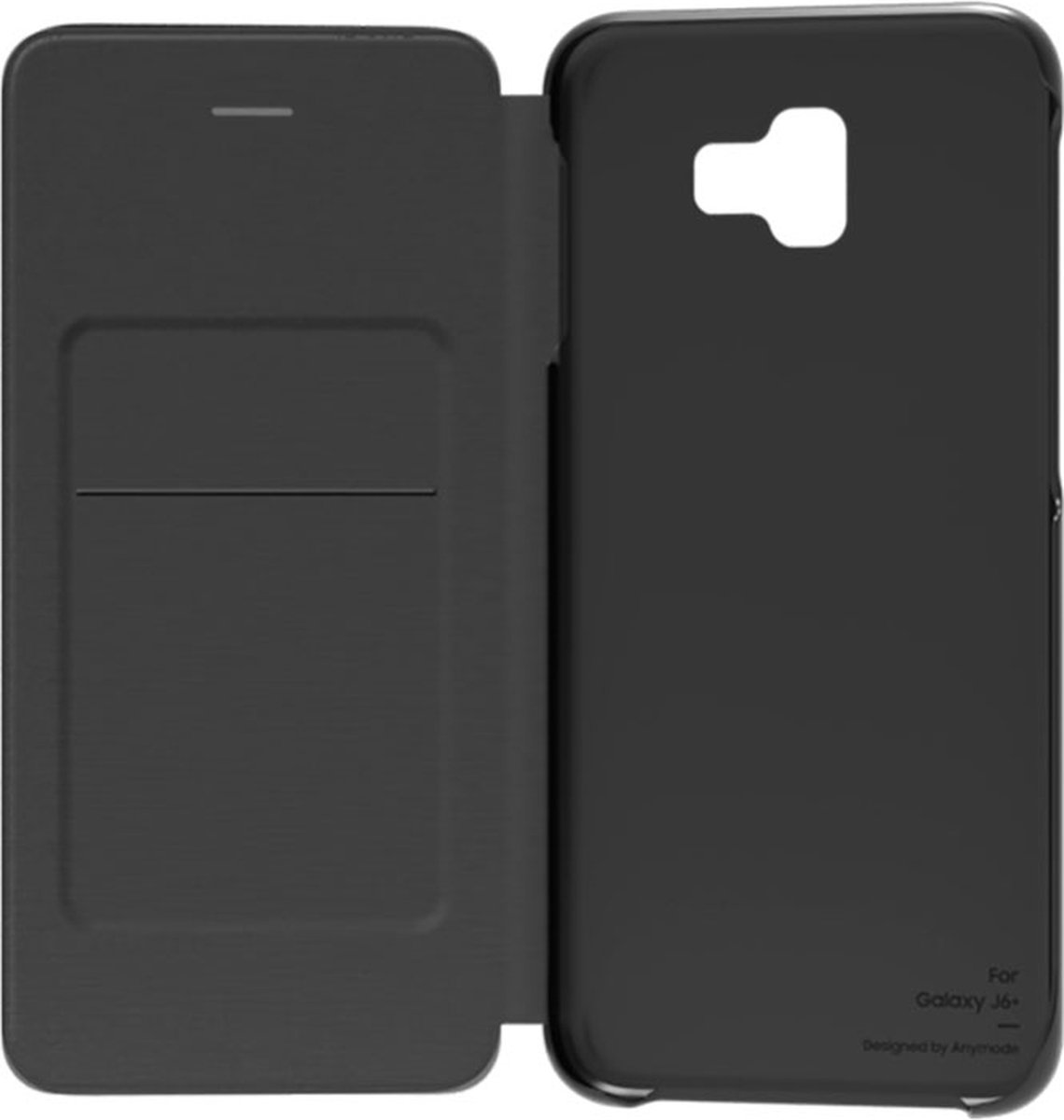 Samsung Wallet Flip Case Galaxy J6 Plus - Zwart