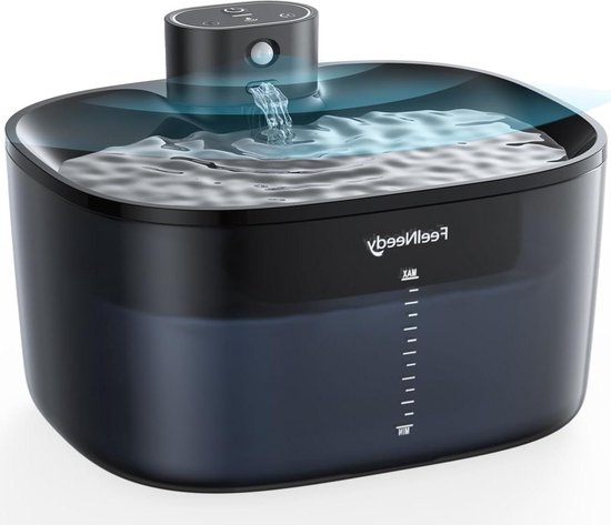 Pro Drinkfontein Voor Katten Batterijen Draadloos Met Bewegingsmelder Stille Waterfontein Pumpeless Pet Fountain Black 6 Filters
