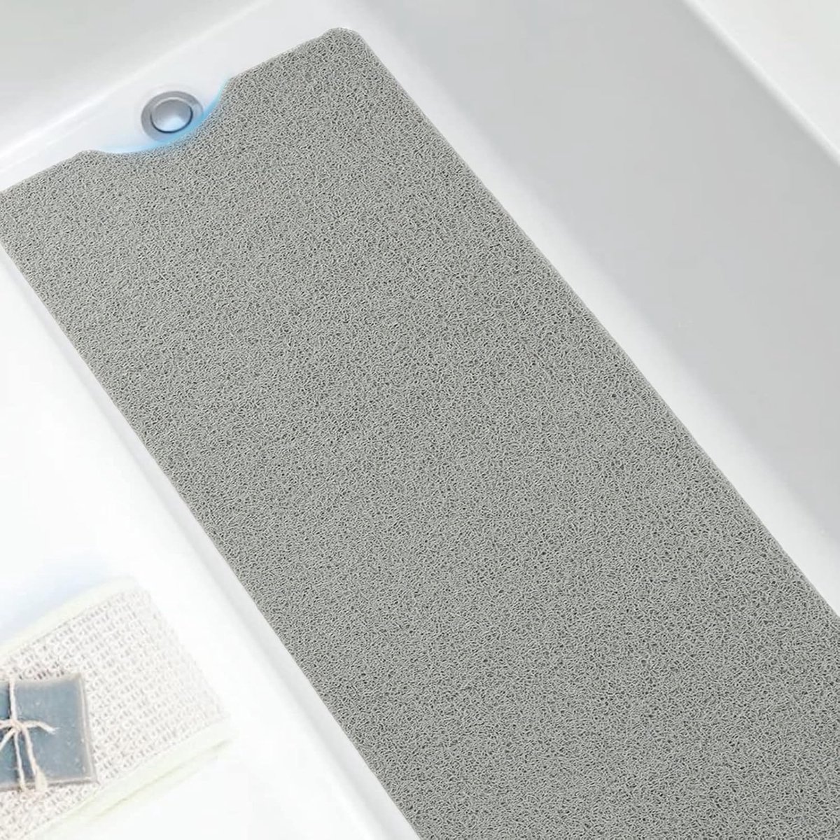 Antislip Douchemat met Loofah, PVC, Rechthoekig, Sneldrogend, 40 x 100 cm
