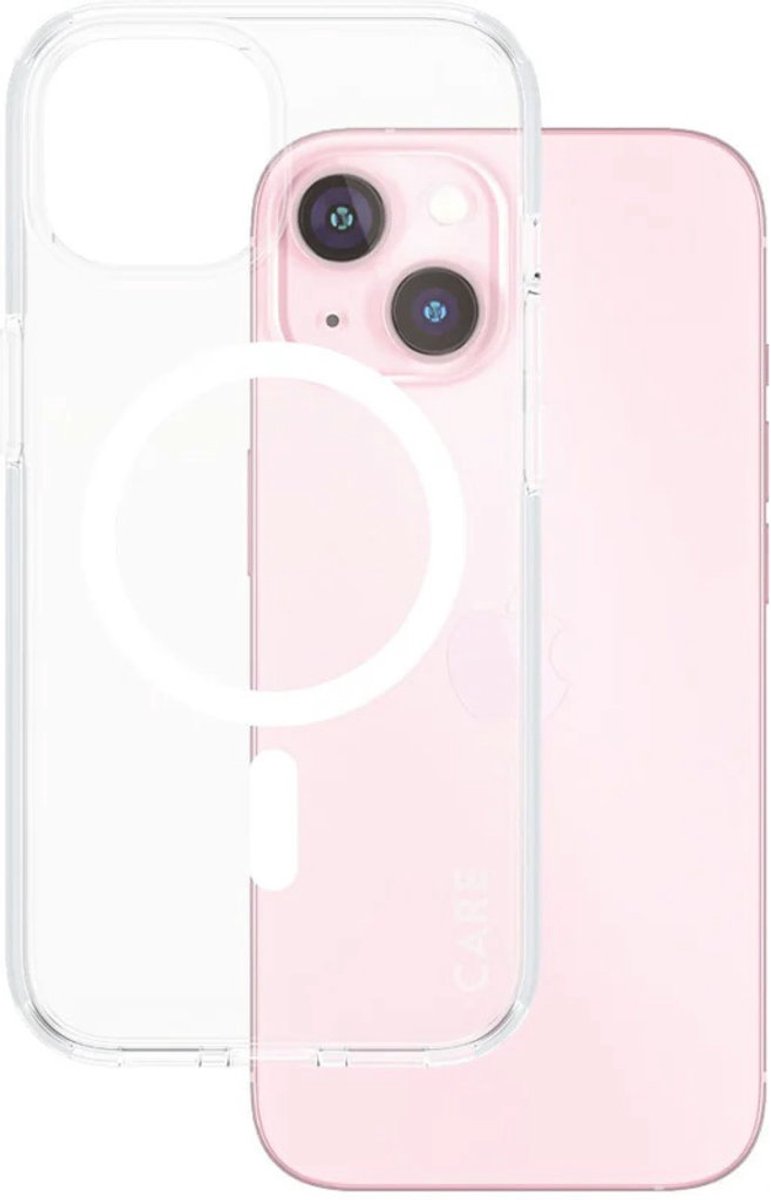CARE by PanzerGlass Flagship Case - Transparant Urban Combat w. - Wit MagSafe iPhone 15