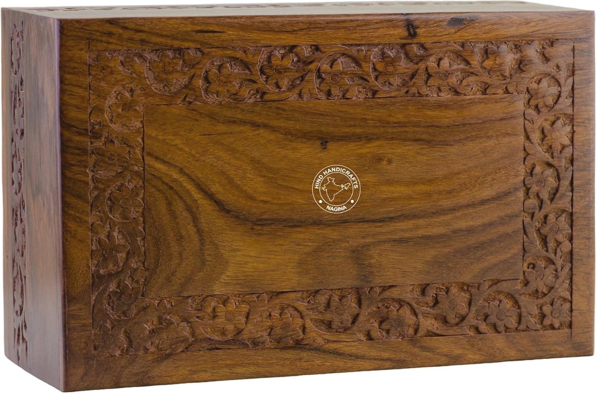 Handgemaakte Palissander Houten Urn voor Menselijke As - Crematie Doos voor Volwassenen