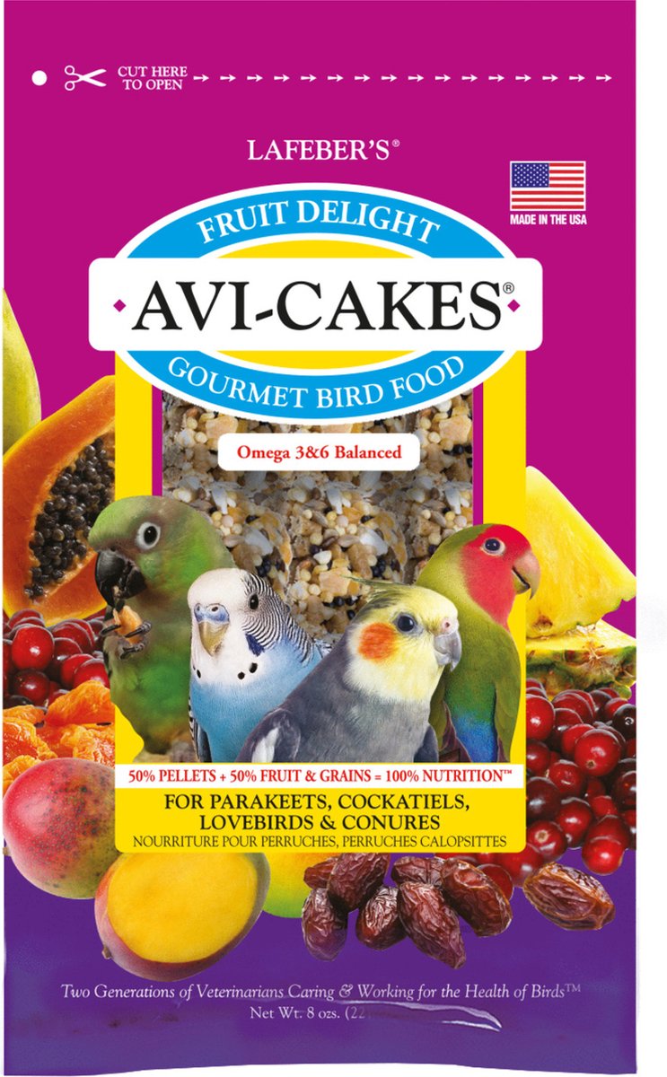Lafeber Avi-Cakes Fruit Delight Cockatiel - Vogelvoer - 227 g