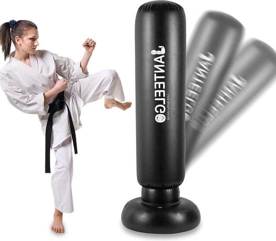 Sac De Boxe Gonflable 150 Cm Avec Pompe – Punching Ball Pour Enfants 3-12 Ans, Base Lestée Eau, Facile à Ranger