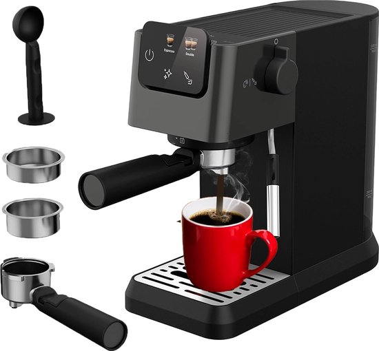 Foto: Espressomachine koffiezetapparaat koffiemachines zwart