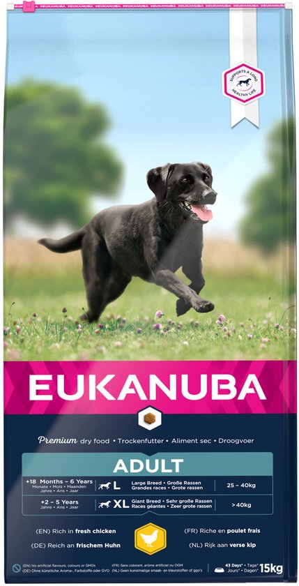 Eukanuba Dog Adult Large Breed - Kip - Hondenvoer - 15 kg
