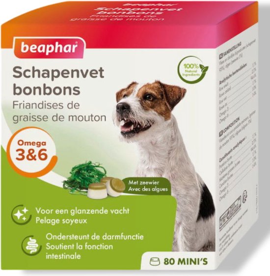Beaphar Schapenvet Bonbons Zeewier Mini 245g