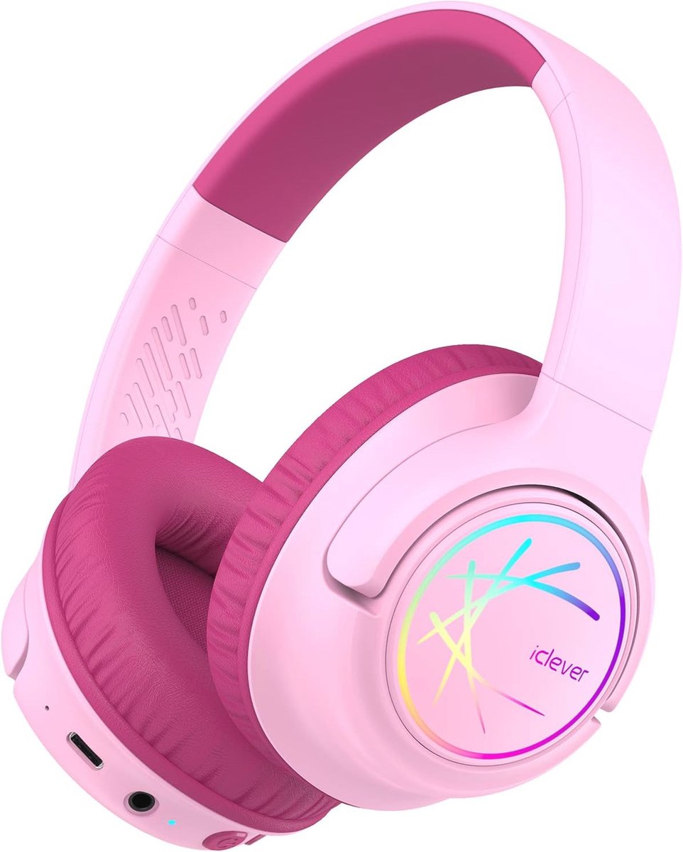Kinderen Bluetooth Koptelefoon met LED-verlichting - Veilig Volume en Lange Speeltijd