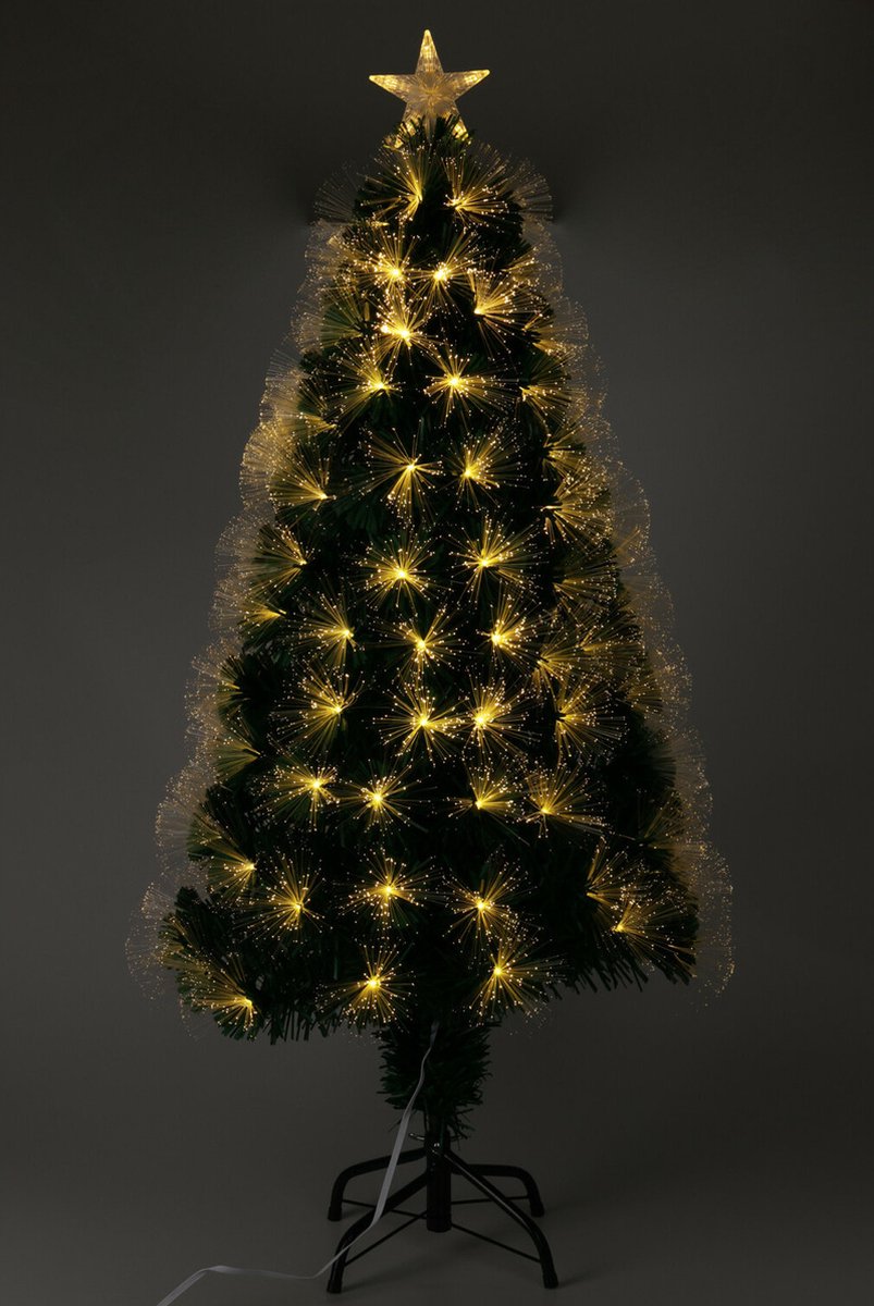 Christmas Decoration Fiber optic kerstboom - sterren led lampjes en piek - 60 cm - 8 functies – foto 3