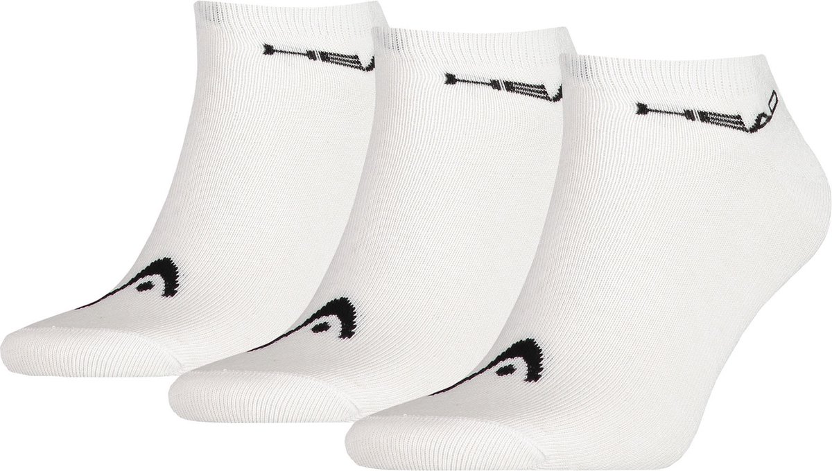 Head Unisex No-Show 3-Pack Sokken sportsokken – Unisex Wit